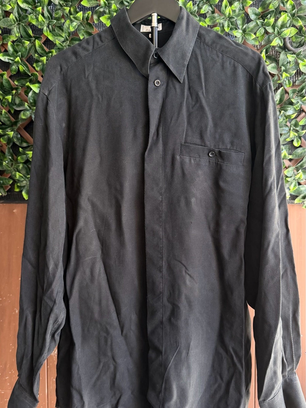 Zanella Black Long-Sleeve Dress Shirt